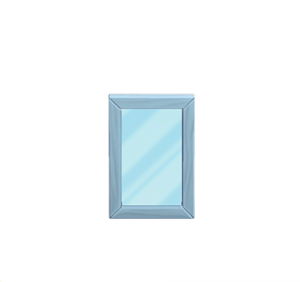 Blue Wall mirror