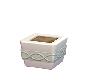White Wavy-pattern planter