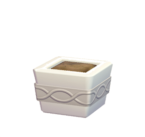 White Wavy-pattern planter