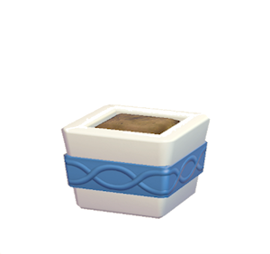 Blue Wavy-pattern planter