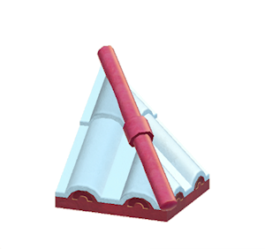 Cyan Wavy hipped roof