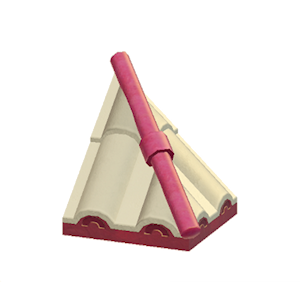 Beige Wavy hipped roof