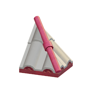 Black Wavy hipped roof