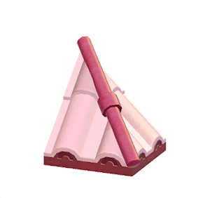 Pink Wavy hipped roof