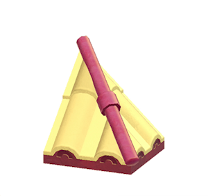 Yellow Wavy hipped roof