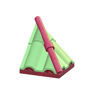 Green Wavy hipped roof