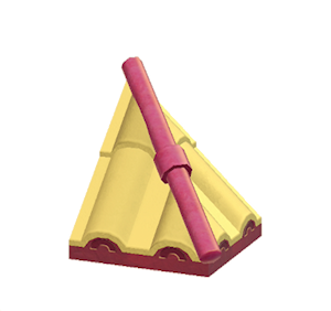 Orange Wavy hipped roof