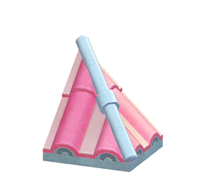 Cyan Wavy hipped roof
