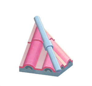 Blue Wavy hipped roof