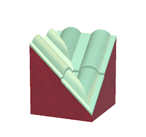 Aquamarine Wavy roof valley