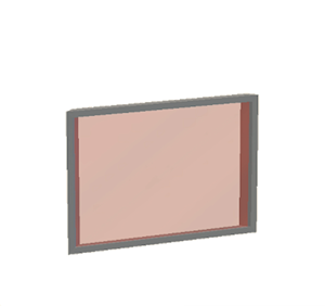 Red Window pane (sloped)