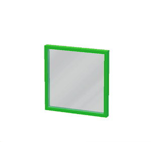 Green Window pane