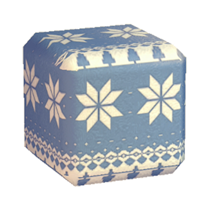Cyan Winter print