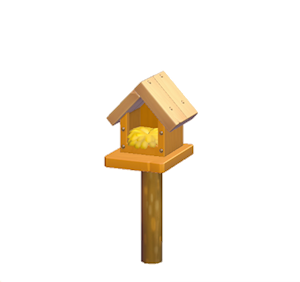 Orange Wooden birdhouse