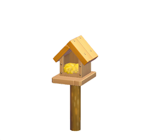 Orange Wooden birdhouse