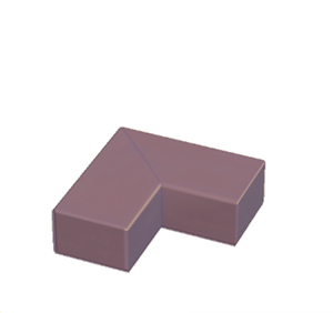 Plum Wooden border (corner)