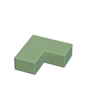 Aquamarine Wooden border (corner)