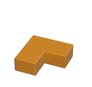 Orange Wooden border (corner)