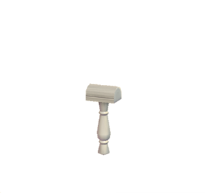 White Wooden handrail