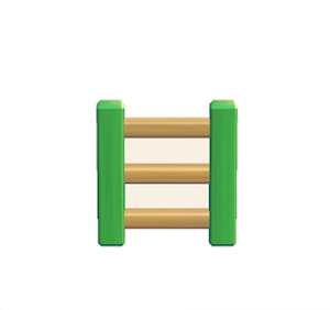 Green Wooden ladder