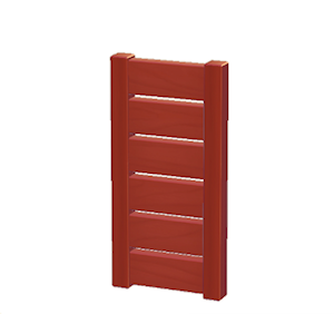 Red Wooden partition