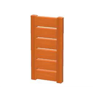 Orange Wooden partition