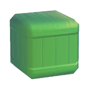 Green Wooden pillar (lower)