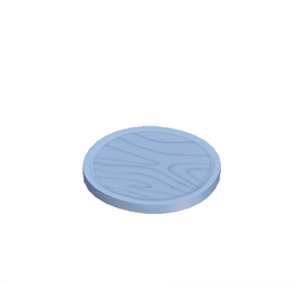 Cyan Wooden plate