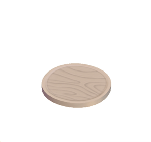 Beige Wooden plate
