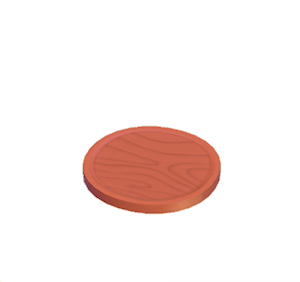 Red Wooden plate