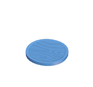 Blue Wooden plate