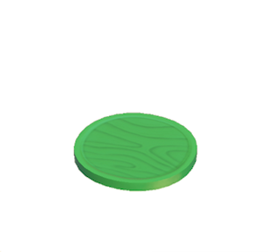 Green Wooden plate