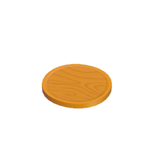 Orange Wooden plate