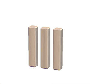 Beige Wooden posts