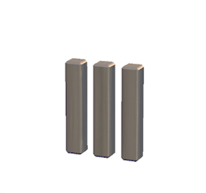 Black Wooden posts