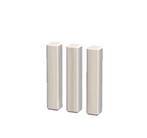White Wooden posts