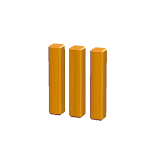 Orange Wooden posts