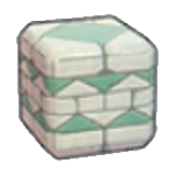 Patterned aged-stone wall