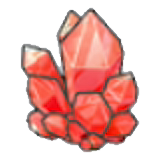Red crystal cluster