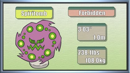 Pokémon GO on X: Also known as the Forbidden Pokémon, Spiritomb is a  Pokémon that was formed by 108 spirits. 👻 Trainers can encounter Spiritomb  by completing limited-time #PokemonGOHalloween Special Research. Are