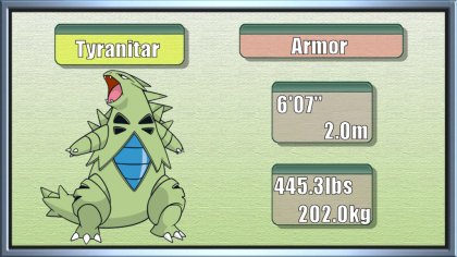 Pokémon of Week Tyranitar