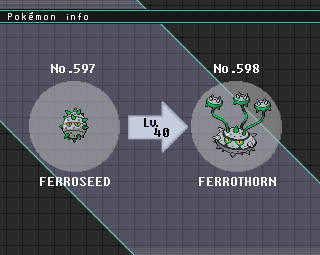 Ferroseed Evolution Chart