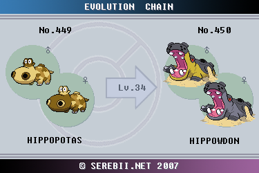 hippopotas evolution chart