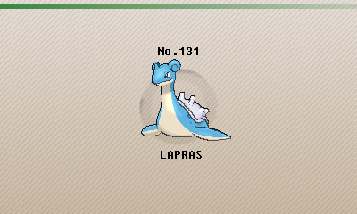 I got a shiny lapras in PokemonFireRed