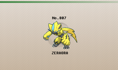 Pokemon 8807 Mega Zeraora Pokedex: Evolution, Moves, Location, Stats