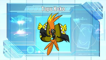 Tapu Koko  Pokemon pokedex, Pokemon alola, Mew and mewtwo