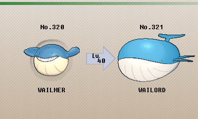 Wailmer Evolution Chart