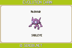 Pokemon 2302 Shiny Sableye Pokedex: Evolution, Moves, Location, Stats