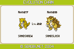 Sandshrew Evolution Chart
