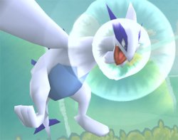 Lugia sends off an aeroblast